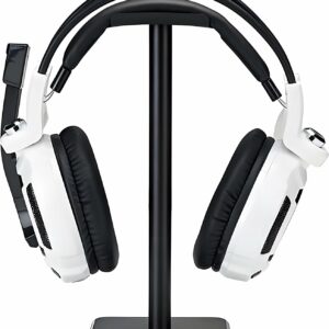 Soporte de auriculares, soporte metálico de aluminio universal para AirPods Max, HyperX Cloud II, Xbox One, Turtle Beach, Sennheiser, Sony, Bose, Beats PC Gaming auriculares pantalla y auriculares Bluetooth.